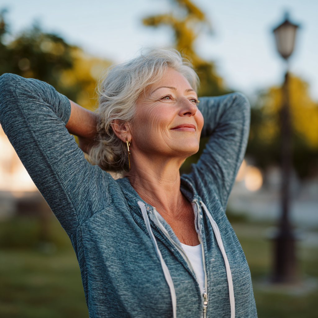 Peaceful elderly European man relaxing in comfortable home environment, showing the importance of rest and recovery